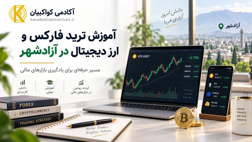 آموزش ترید ارز دیجیتال و فارکس در ازاد شهر